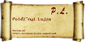 Polányi Lujza névjegykártya